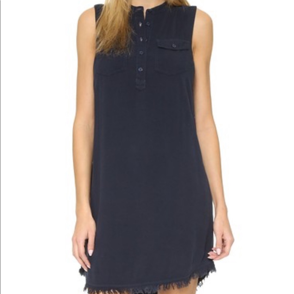 Splendid Navy Sleeveless Shirt Dress EUC